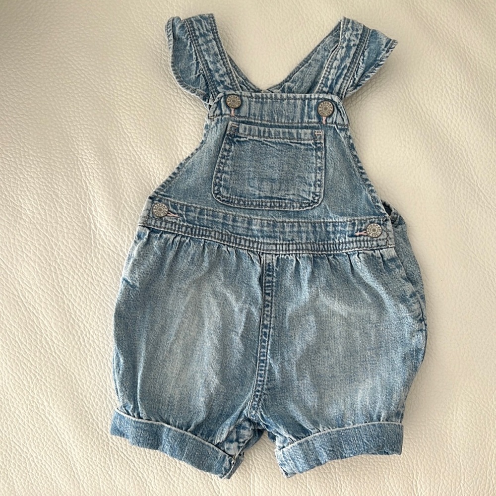 Baby gap denim shorts overalls